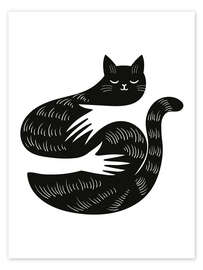 Wall art print The Cat Hug