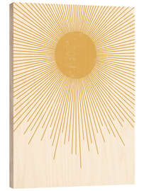 Wood print Minimalist sun - Olga Telnova