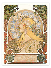 Wall art print Zodiac - Alfons Mucha