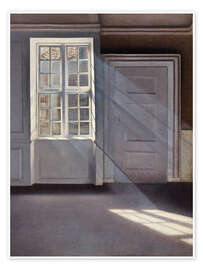 Poster Dust Motes Dancing in Sunbeams - Vilhelm Hammershøi