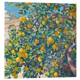 Acrylic print Lemon Trees in La Mortola, 1921 - Theo van Rysselberghe
