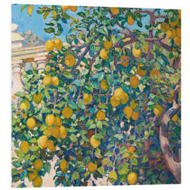 Foam board print Lemon Trees in La Mortola, 1921 - Theo van Rysselberghe