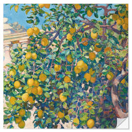 Wall sticker Lemon Trees in La Mortola, 1921 - Theo van Rysselberghe
