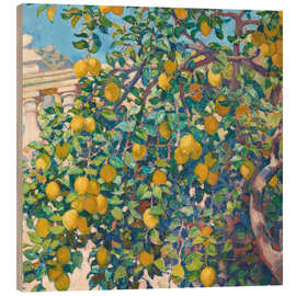 Wood print Lemon Trees in La Mortola, 1921 - Theo van Rysselberghe
