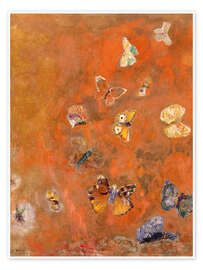 Wall art print Evocation of Butterflies - Odilon Redon