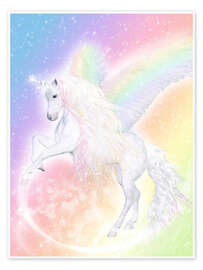 Wall art print Unicorn Pegasus - Enchant your Life - Dolphins DreamDesign