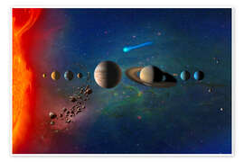 Wall art print Solar System - NASA
