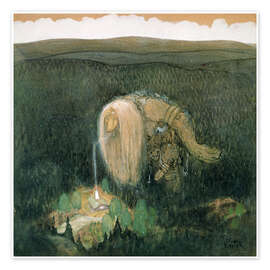 Wall art print A forest troll - John Bauer