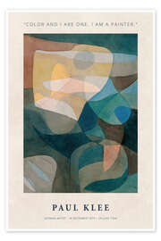 Wall art print Color And I Are One - Paul Klee