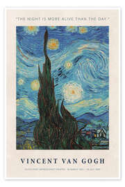 Wall art print The Night is more Alive than the Day - Vincent van Gogh