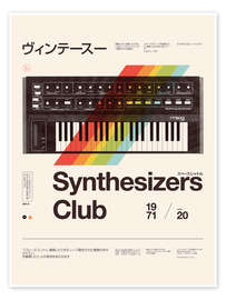 Wall art print Synthesizers Club - Florent Bodart