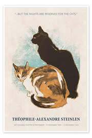 Wall art print The Nights are Reserved for the Cats - Théophile-Alexandre Steinlen