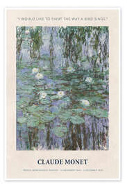 Wall art print Paint the Way a Bird Sings - Claude Monet