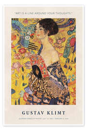 Wall art print Art is a Line around Your Thoughts - Gustav Klimt
