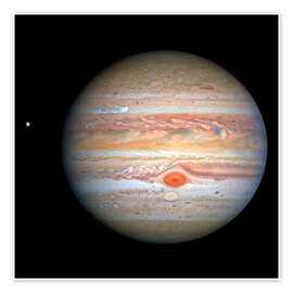 Wall art print Jupiter and its moon Europe - NASA