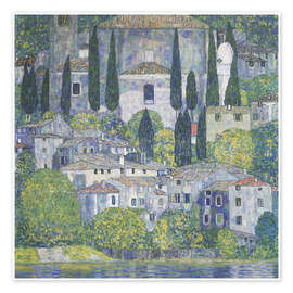 Wall art print Church in Cassone (Landscape with Cypresses), 1913 - Gustav Klimt