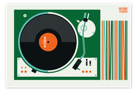Wall art print Record Player - Bo Lundberg