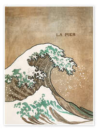 Wall art print The Wave / The Sea (French) - Katsushika Hokusai