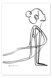 Wall art print Cobra Pose (Bhujangasana) - Yoga In Art