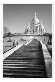 Wall art print Basilika Sacré Coeur in Montmartre, Paris - Jan Christopher Becke