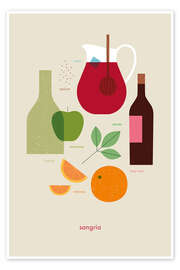 Wall art print Sangria - Maja Modén