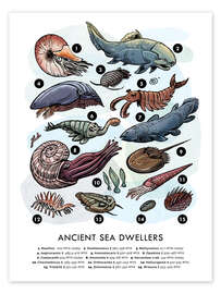 Wall art print Ancient Sea Dwellers - Velozee