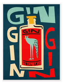 Wall art print Gin - Fox &amp; Velvet