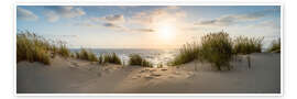 Wall art print Dune beach at sunset - Jan Christopher Becke