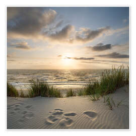 Wall art print Footsteps in the sand I - Jan Christopher Becke