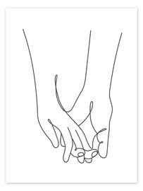 Wall art print One line couple III - TAlex