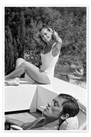 Wall art print Romy Schneider and Alain Delon, The swimming pool, 1968