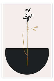 Wall art print Japandi Planta Negra - KUBISTIKA
