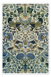 Wall art print Lodden Chintz textile printing - William Morris