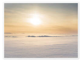 Poster Sunset over frozen Melville Bay