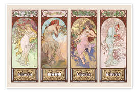 Wall art print The Four Seasons II - Alfons Mucha
