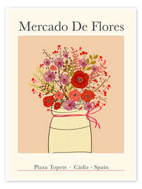Wall art print Mercado De Flores (Flower Market), Cádiz