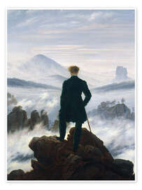 Wall art print Wanderer Above the Sea of Fog - Caspar David Friedrich