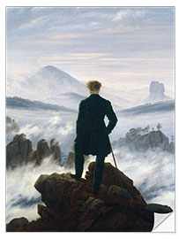 Wall sticker Wanderer Above the Sea of Fog - Caspar David Friedrich