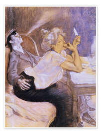 Wall art print The dinner of the scoundrels - Louis Legrand