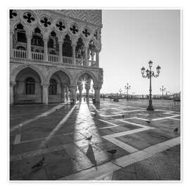 Wall art print Doge's Palace at sunrise, Venice, Italy - Jan Christopher Becke