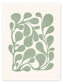 Wall art print Sage green plant - Olga Telnova