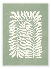 Wall art print Sage green floral art - Olga Telnova