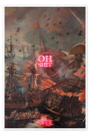 Wall art print Oh Shit - Jonas Loose