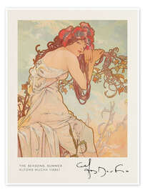 Wall art print The Seasons, Summer - Alfons Mucha