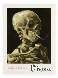 Wall art print Head of a Skeleton with a Burning Cigarette, 1885 - Vincent van Gogh