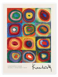 Wall art print Concentric Rings - Wassily Kandinsky