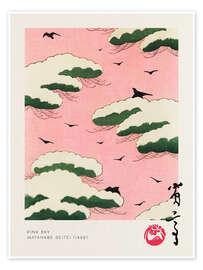 Wall art print Japandi - Pink Sky - Watanabe Seitei