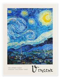 Wall art print The Starry Night - Vincent van Gogh
