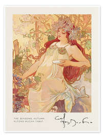 Wall art print The Seasons, Autumn - Alfons Mucha