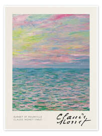 Wall art print Sunset at Pourville, 1882 - Claude Monet